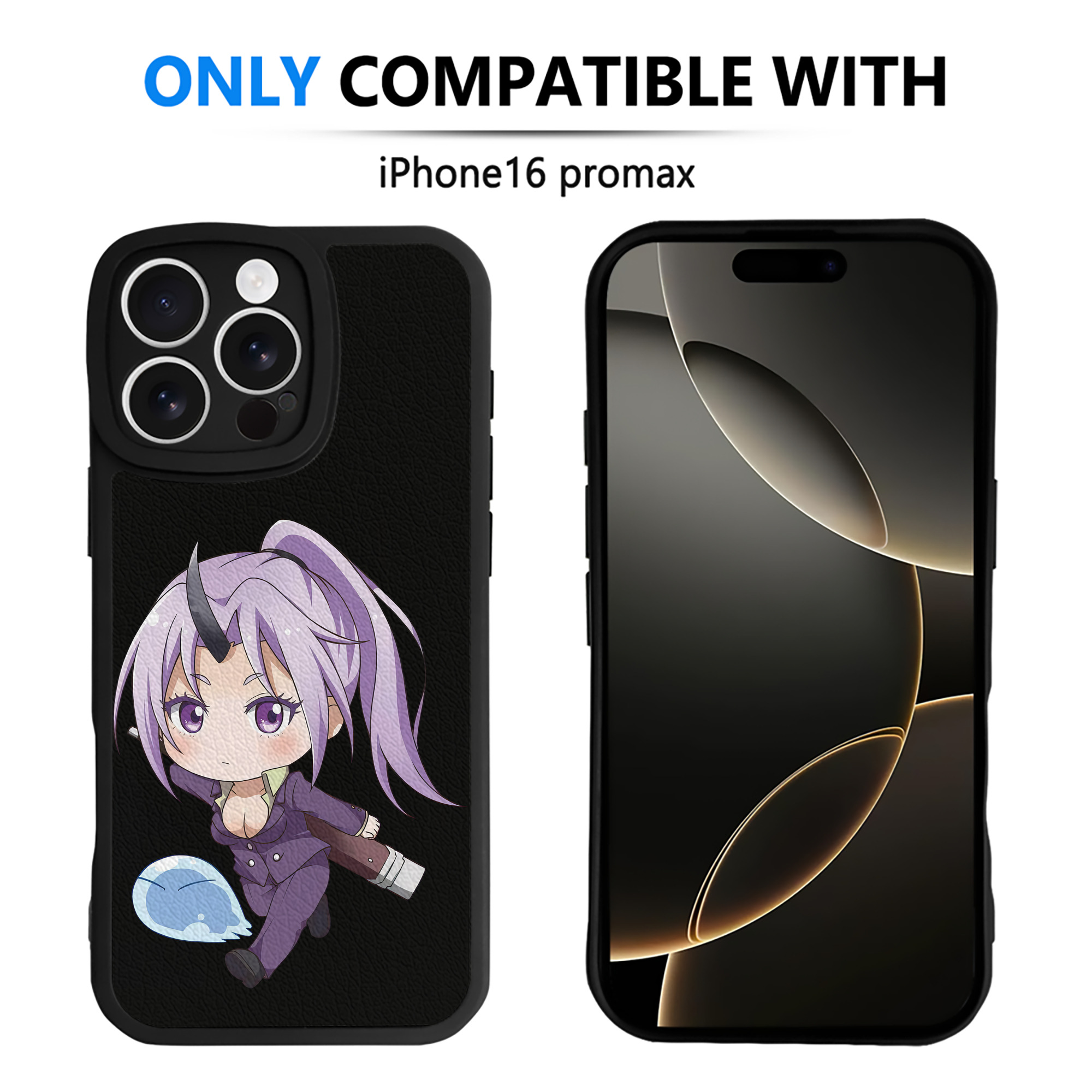 （画像用） 転スラ Regarding Reincarnated to Slime 【iPhone 16シリーズ対応】シリコンスマホケース（レザー調） 材質：シリコン